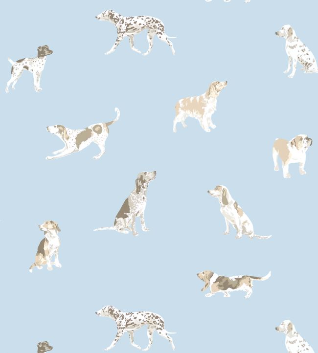 Buddy Wallpaper by Anna French Blue