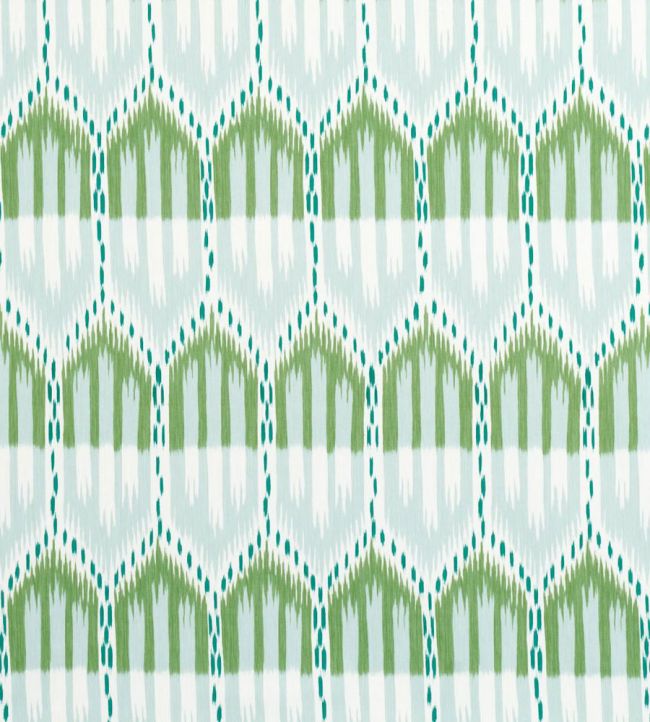 Bukhara Ikat Fabric by Schumacher Mineral And Leaf