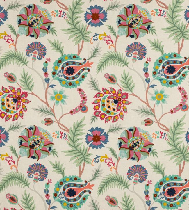 Bukhara Fabric by Jane Churchill Pink/Navy