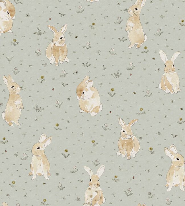 Bunny Field Wallpaper by Rebel Walls Mint