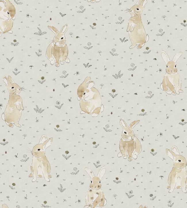 Bunny Field Wallpaper by Rebel Walls Sand