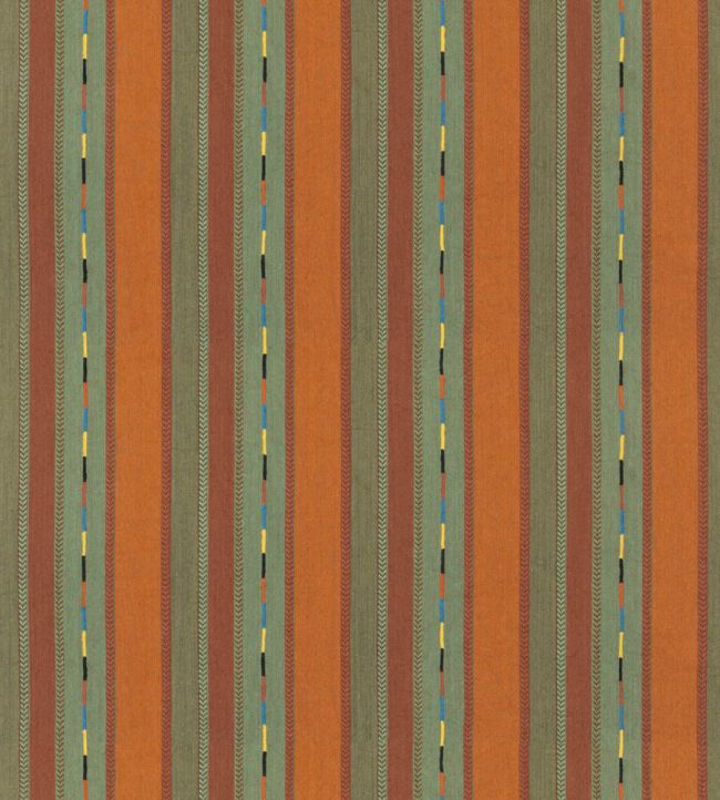 Bunty Fabric by GP & J Baker Orange/Green