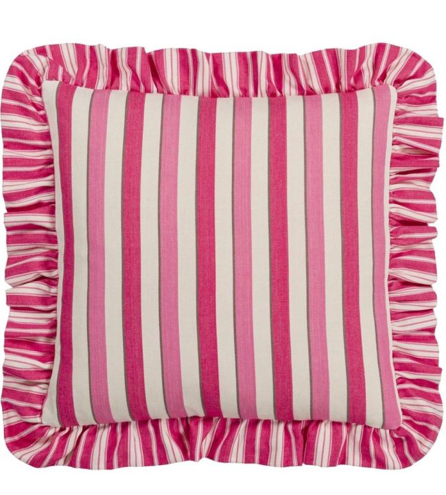 Burlington Stripe Cushion 43 x 43cm by Designers Guild Fuchsia