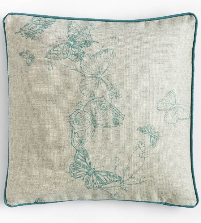 Butterflies Cushion 45 x 45cm by Barneby Gates Ice Blue