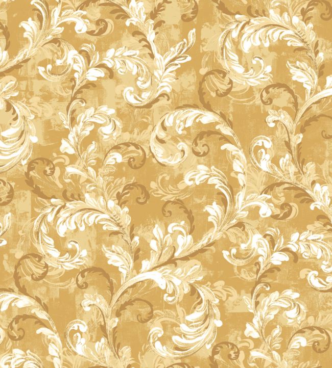 Byzantine Damask Wallpaper by Coordonne Mustard