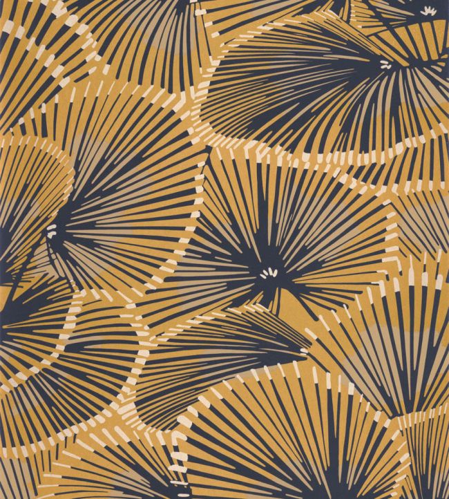 Cabaret Wallpaper by Casadeco Jaune Mordore