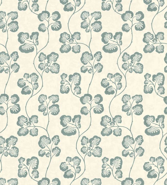 Cabbage Check Wallpaper by Josephine Munsey Osney Blue and Clarke White