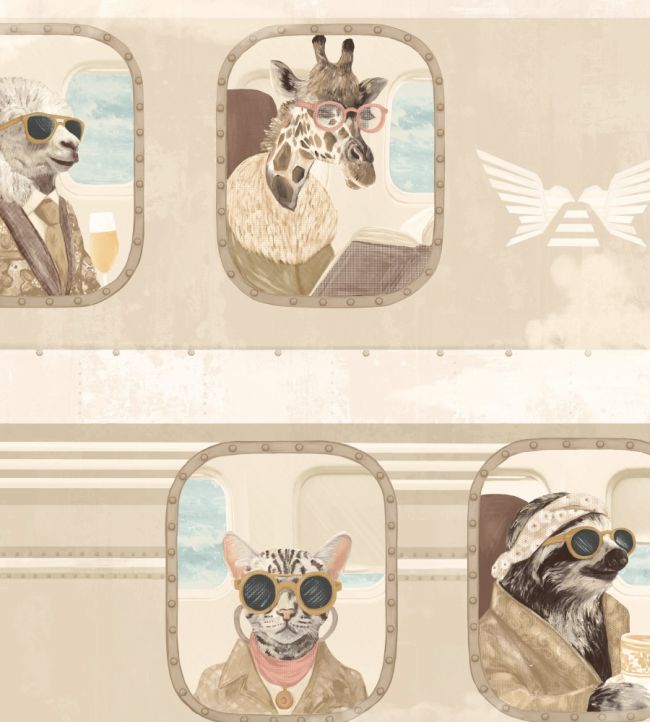 Cabin Class Wallpaper by Brand McKenzie Flax Stream