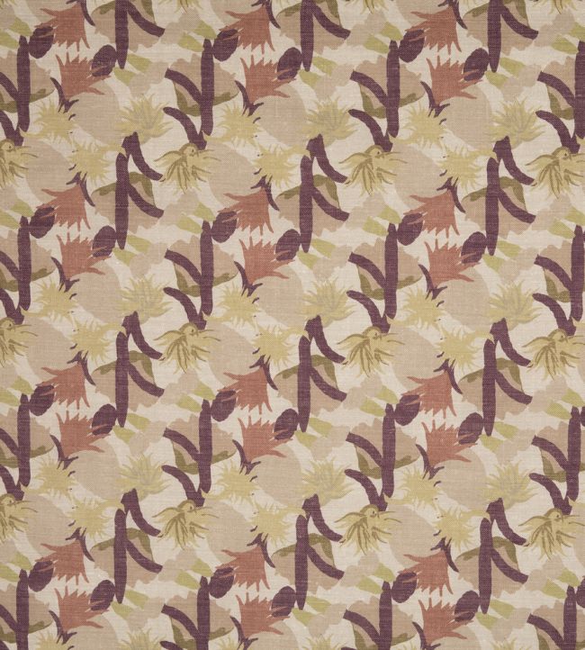 Cactus Flower Performance Fabric by Christopher Farr Cloth Vino