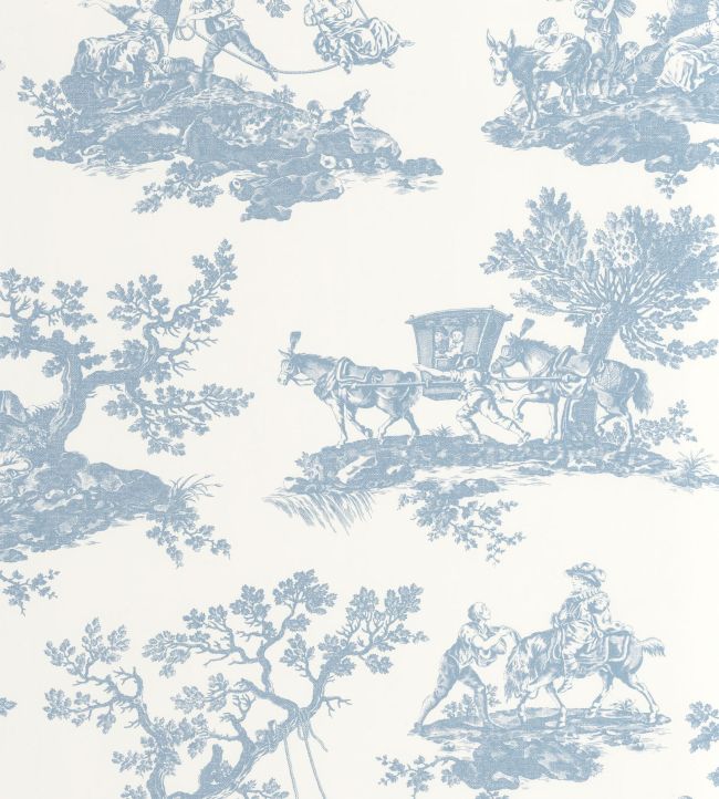 Cadence Wallpaper by Casadeco Bleu Porcelaine