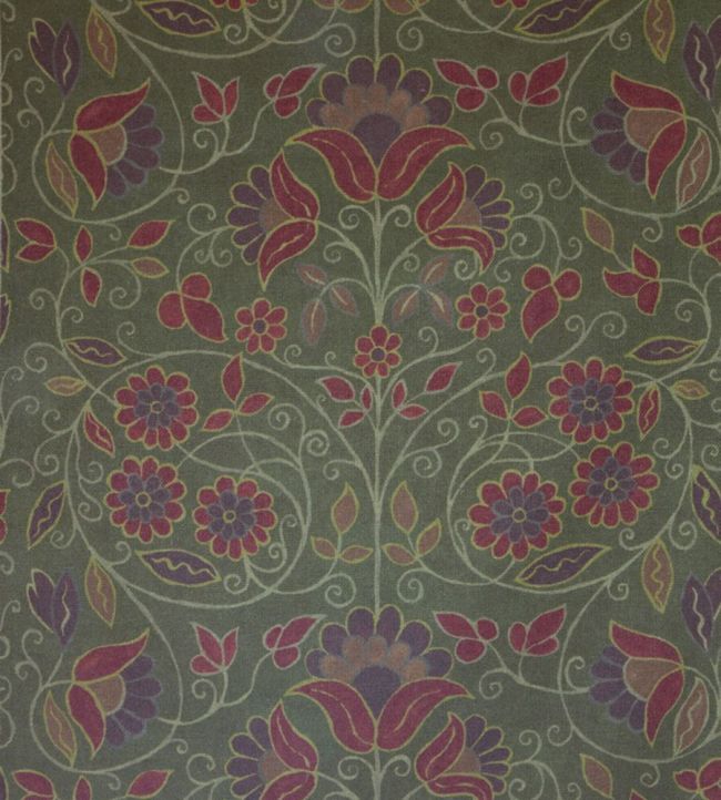 Calder Fabric by Titley and Marr Moss & Claret