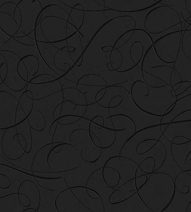 Calligraphy Bird Wallpaper by Moooi Midnight