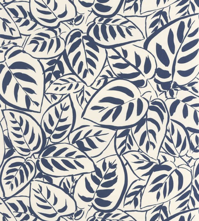 Caluna Wallpaper by Caselio Bleu nuit