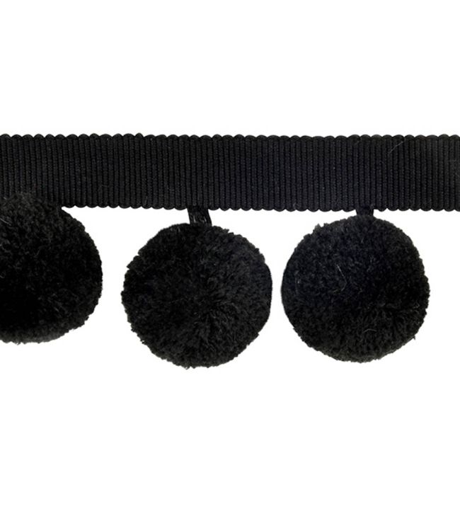 Calypso Bobble Fringe 55mm Trimming by Houles Noir