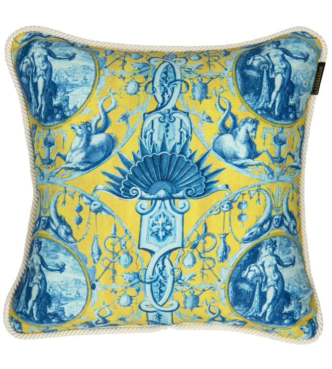 Calypso  Pillow 20 x 20" by MINDTHEGAP Yellow