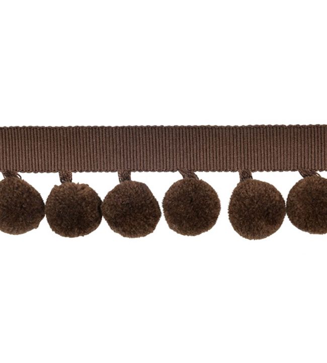 Calypso Solid Bobble Fringe 47mm Trimming by Houles Chocolat