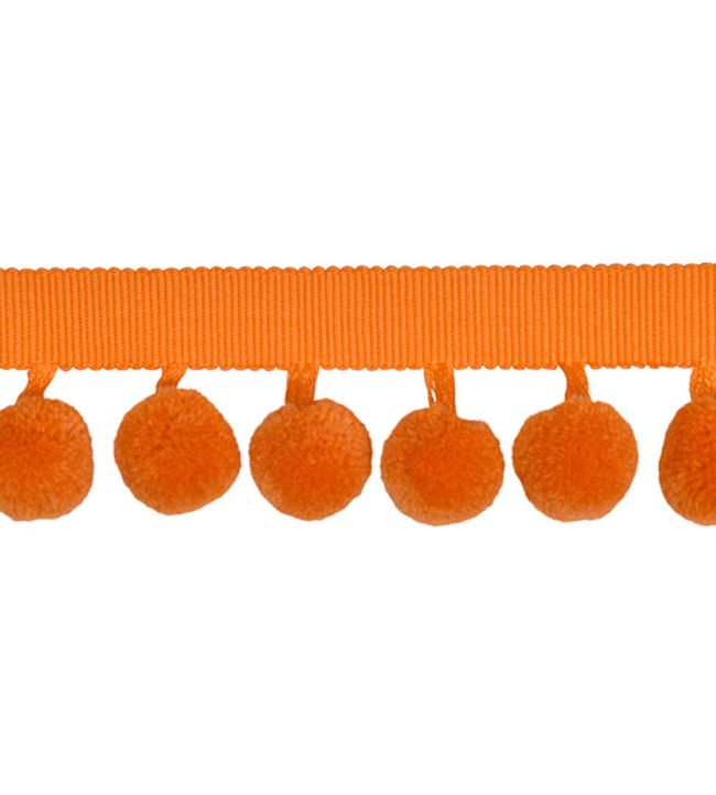 Calypso Solid Bobble Fringe 47mm Trimming by Houles Orange