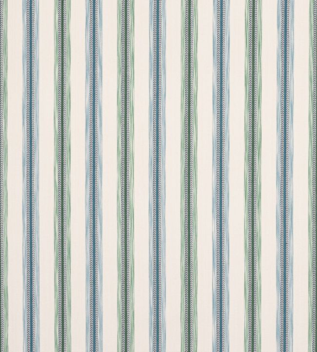 Camber Stripe Fabric by Jane Churchill Green/Blue