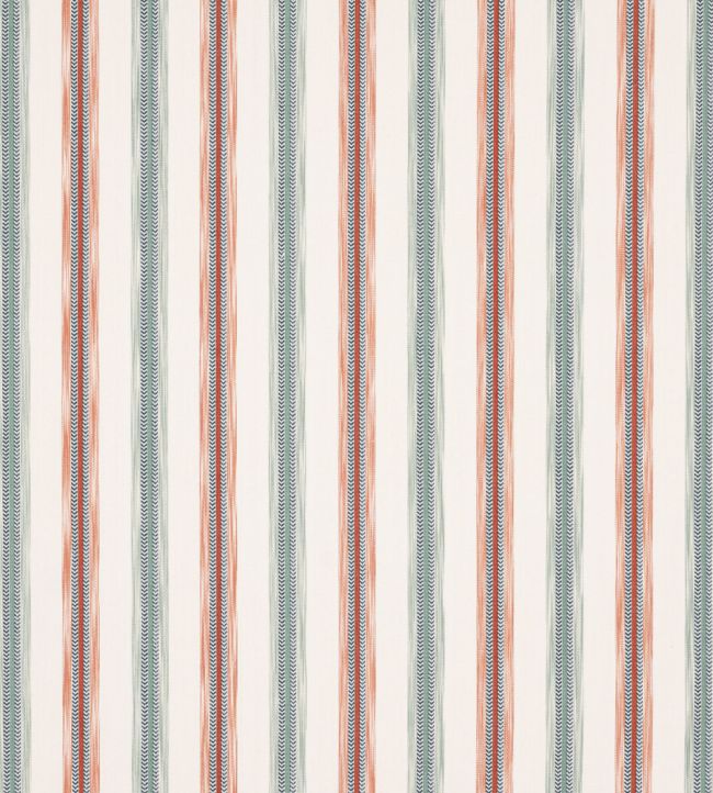 Camber Stripe Fabric by Jane Churchill Red/Teal
