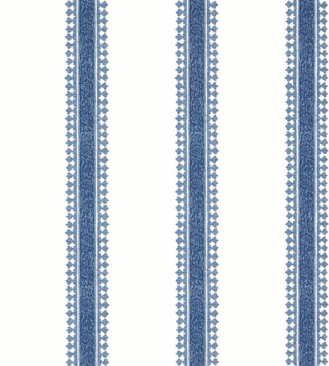 Cambridge Stripe Wallpaper by Thibaut Blue