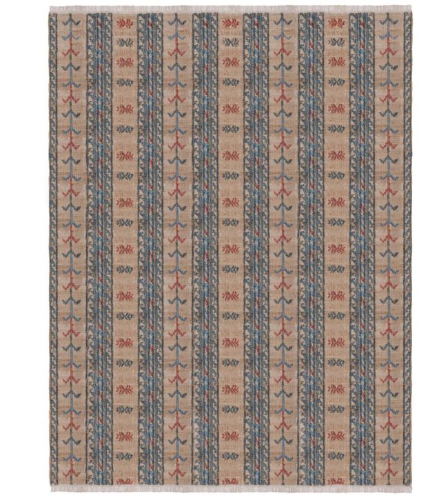 GP & J Baker Camel Blanket rug Indigo/Red BA50033.3.0 Indigo/Red