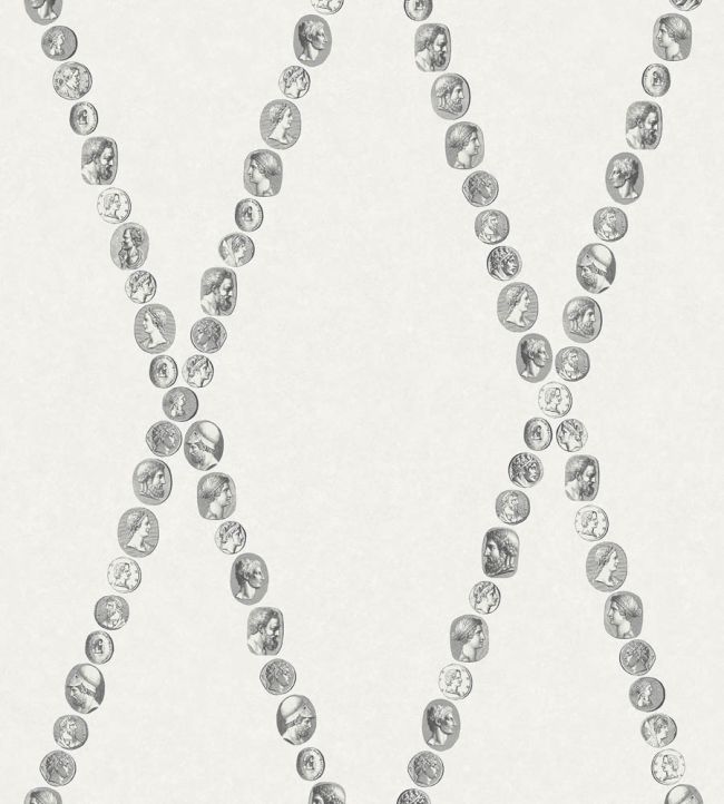 Cammei Wallpaper by Cole & Son Black & White