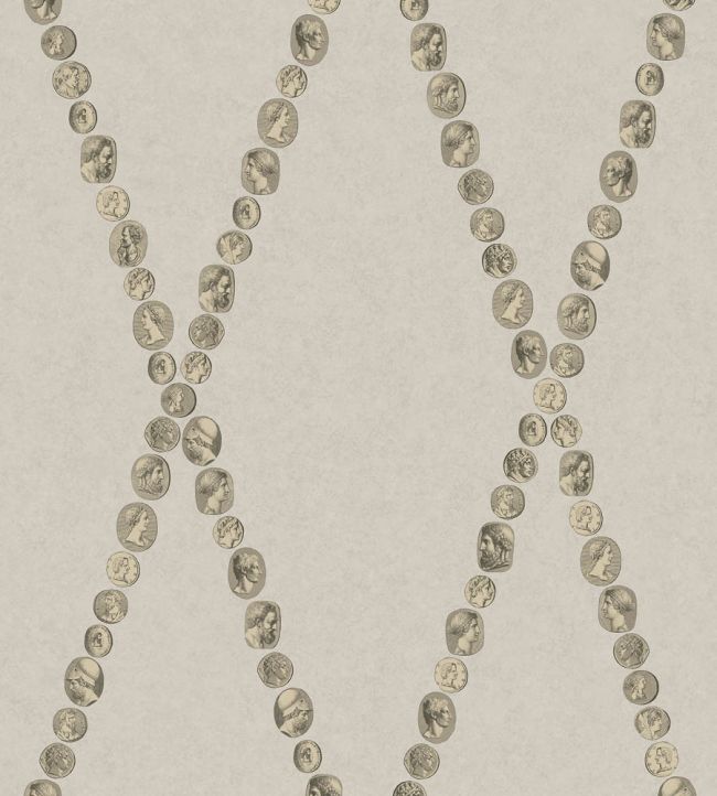 Cammei Wallpaper by Cole & Son Soft Gold on Stone