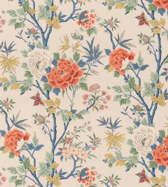 Canton Fabric by GP & J Baker Red/Blue