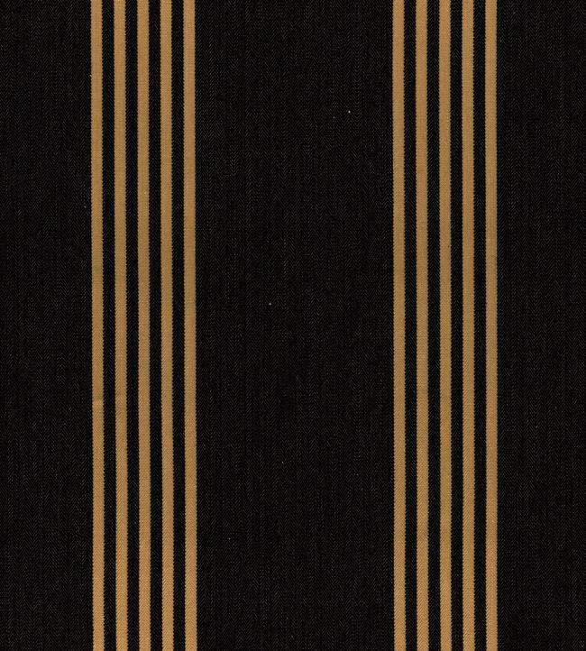 Canvas Stripe Fabric by Ian Mankin Antique Black
