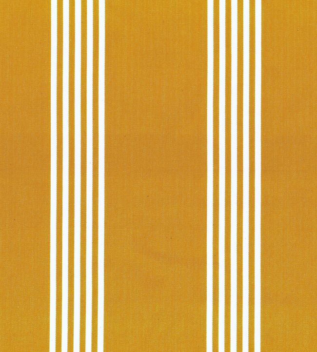 Canvas Stripe Fabric by Ian Mankin Ochre