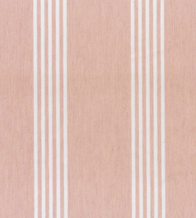 Canvas Stripe Fabric by Ian Mankin Pink