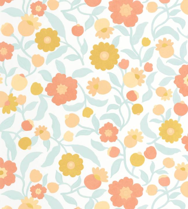 Capucine Wallpaper by Caselio Bleu