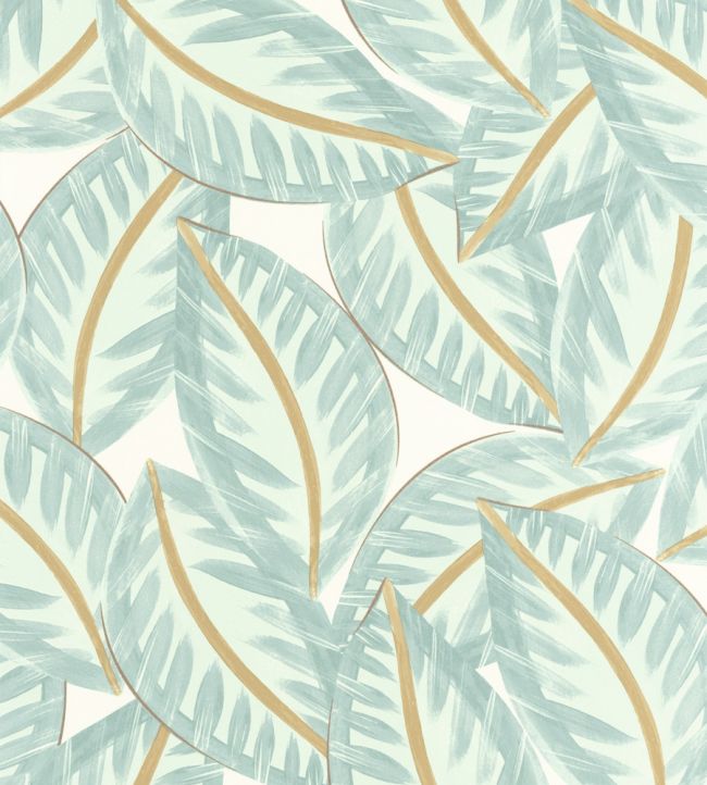 Caracas Wallpaper by Caselio Vert Deau Or