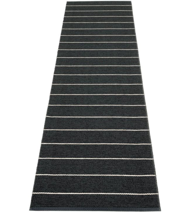 Pappelina Carl Runner rug Black/Charcoal CAX727 Black/Charcoal