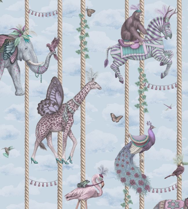 Carousel Wallpaper by Brand McKenzie Blue