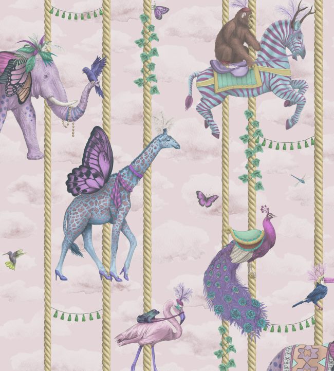 Carousel Wallpaper by Brand McKenzie Pink