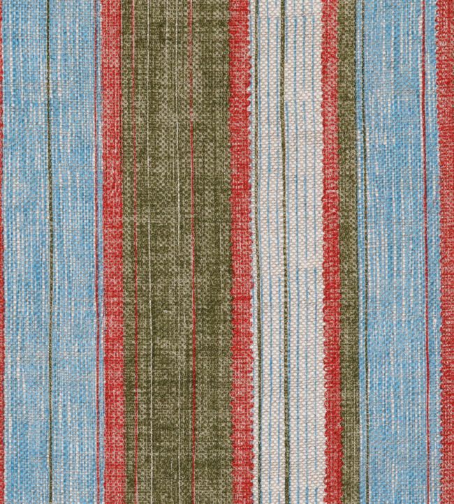 Carskiey Broad Stripe Fabric by Fermoie Blue/Green