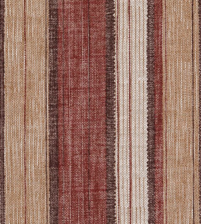 Carskiey Broad Stripe Fabric by Fermoie Brown