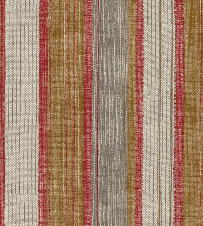 Carskiey Broad Stripe Wallpaper by Fermoie Yellow/Red