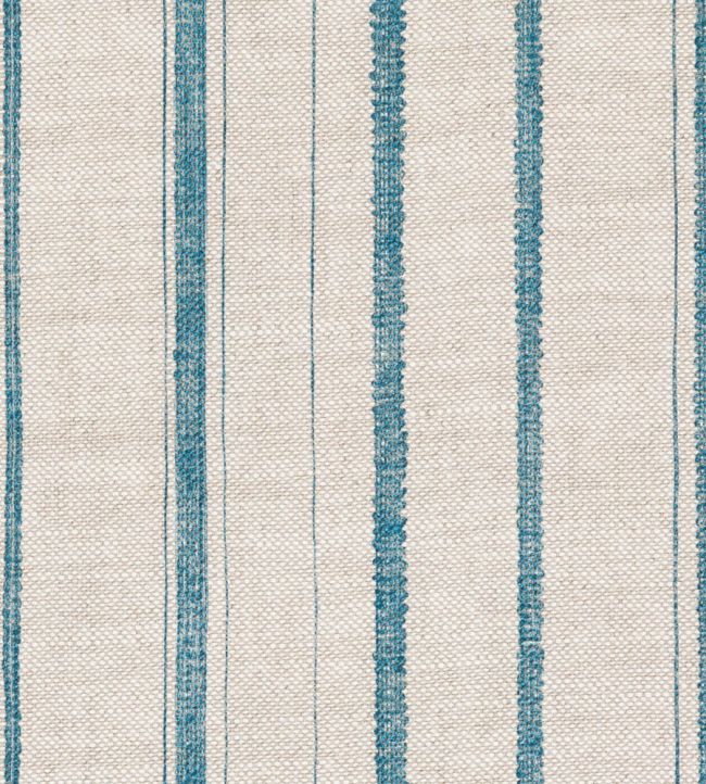 Carskiey Single Stripe Fabric by Fermoie Blue