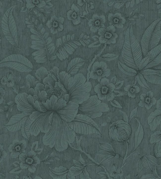 Casa De Fiore Wallpaper by Eijffinger Denim Blue