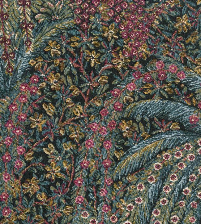 Cascade Jacquard Fabric by Cole & Son Teal & Viridian