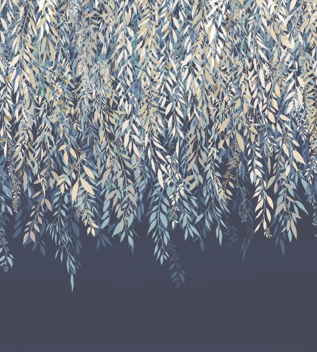 Cascading Willow Mural by Ohpopsi Midnight
