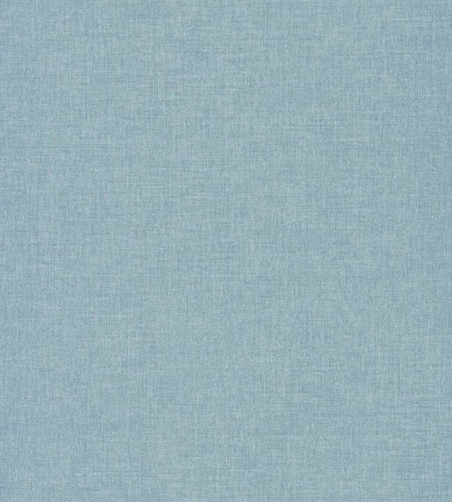 Linen Uni Metallic Wallpaper by Caselio Bleu