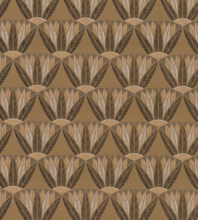 Castalia Wallpaper by Casamance Mordore/Noir