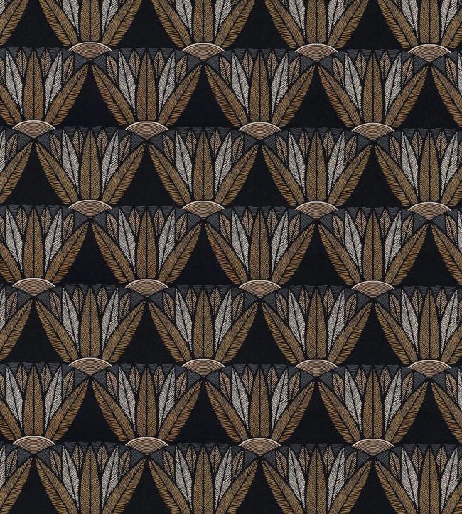 Castalia Wallpaper by Casamance Noir/Mordore