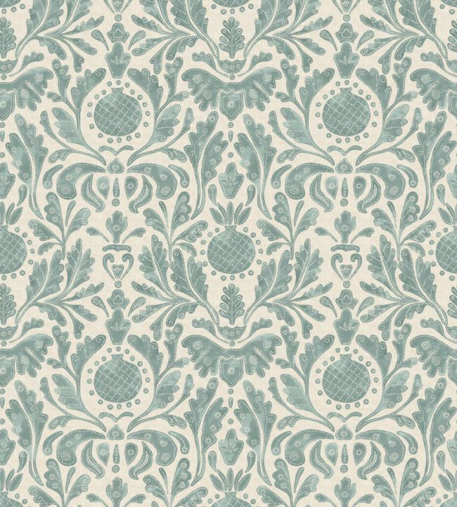 Castellane Wallpaper by Nina Campbell Aqua