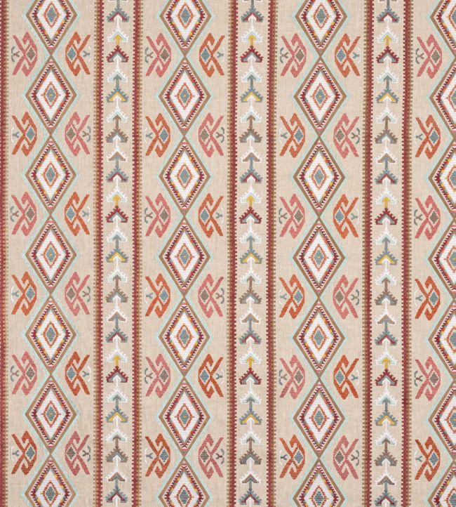 Castille Fabric by Colefax and Fowler Red/Sand