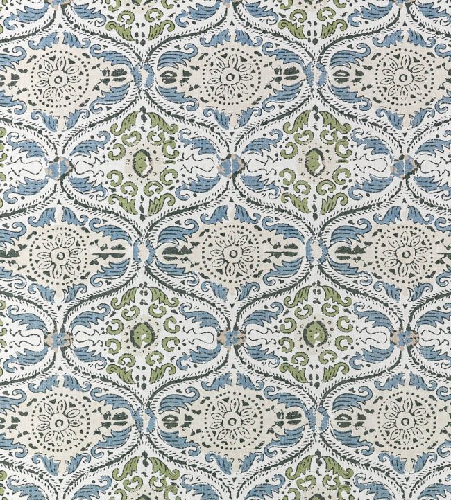 Cecilia Fabric by Anna French Blue and Green