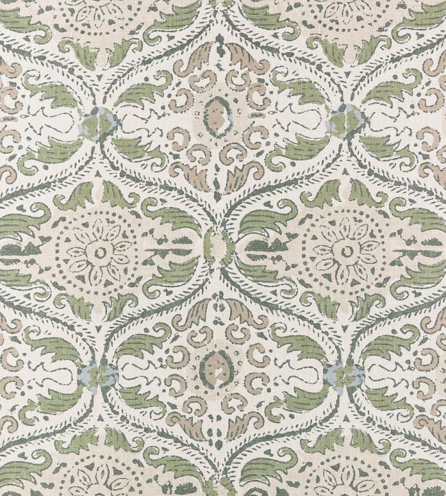 Cecilia Wallpaper by Anna French Green and Beige